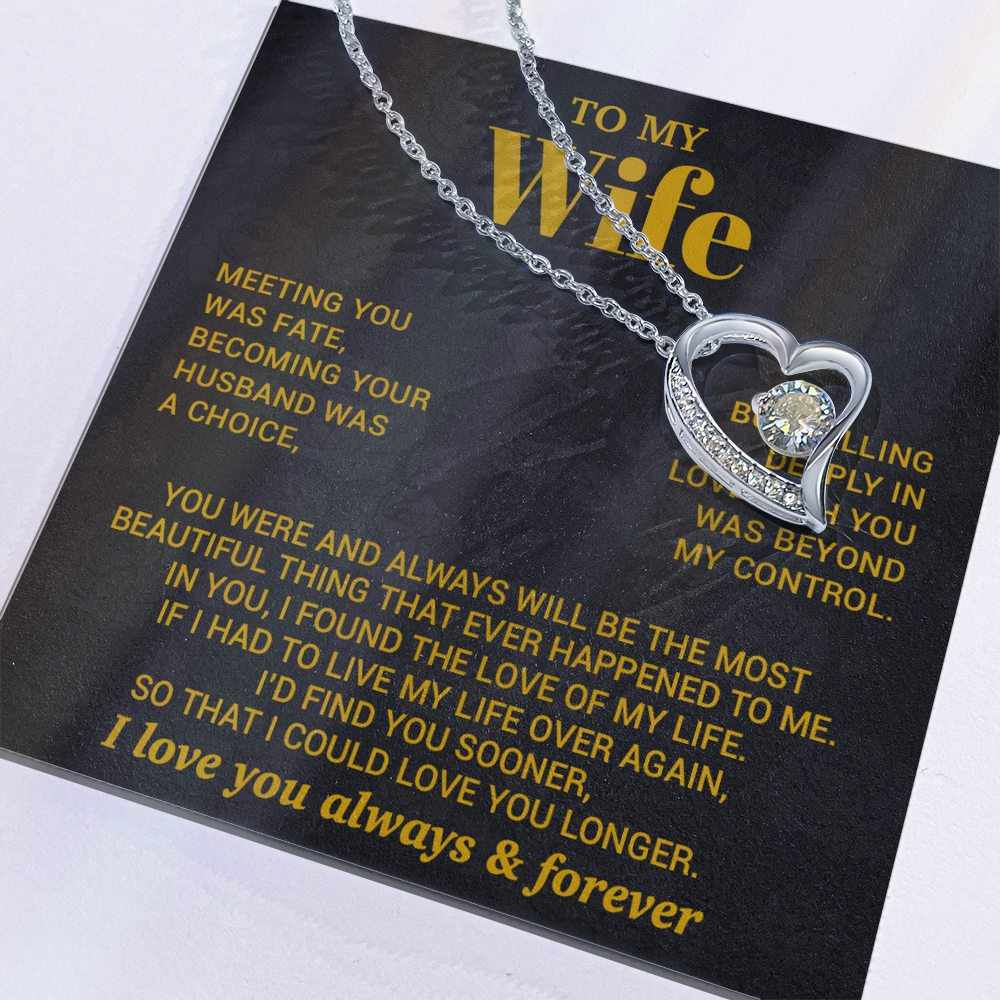 To My Wife Necklace, Christmas Gifts For Women, Anniversary Gift For Wife 7_10_Gold