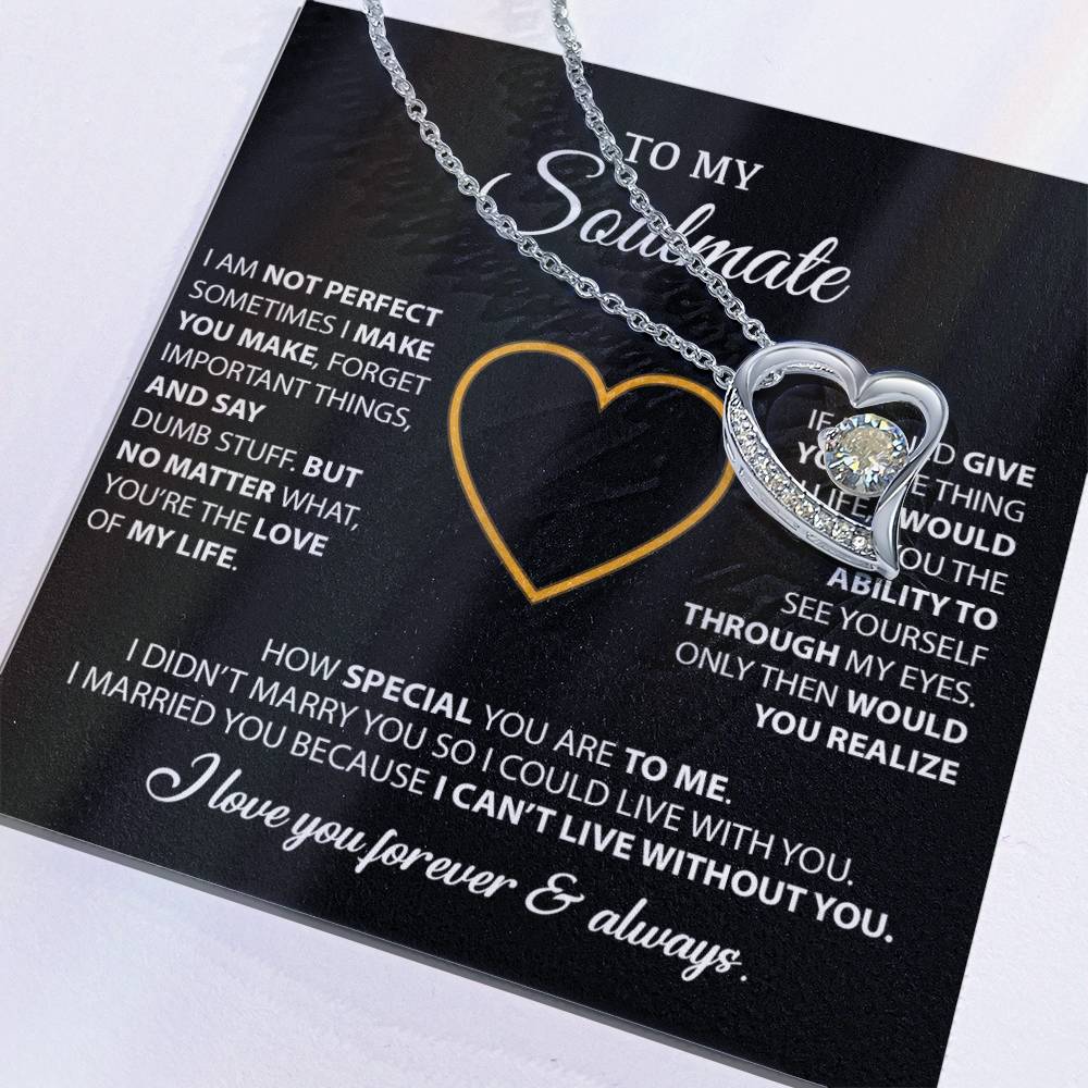 To My Soulmate Necklace, Gift For Wife From Husband, Valentines Gift For Wife 12_2_Black