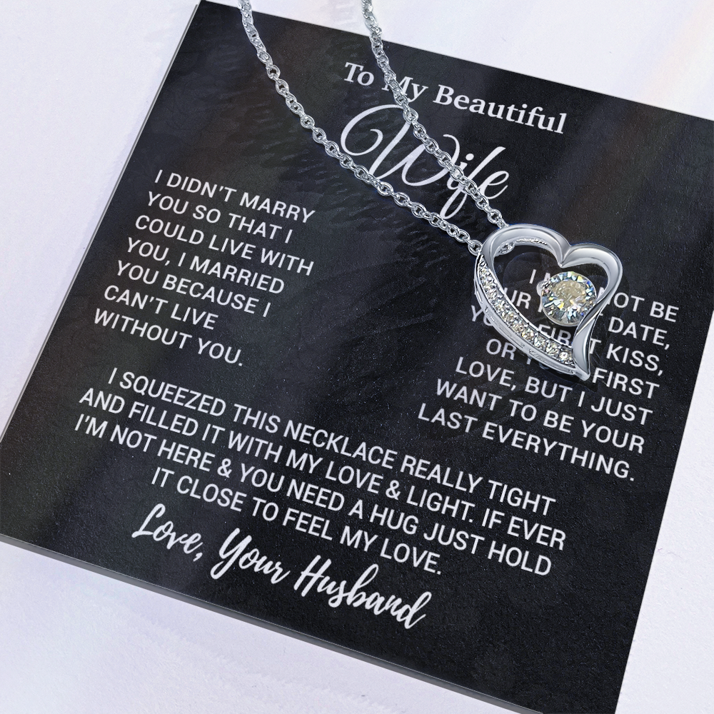 To My Wife Necklace, Christmas Gifts For Women, Anniversary Gift For Wife 23_9_Black