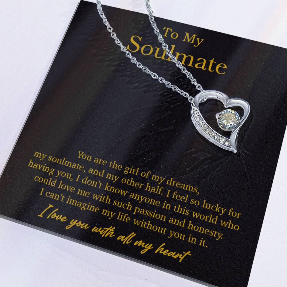 To My Soulmate Necklace, Valentines Day Gift, Soulmate Gifts, Birthday Gifts_Gold_21_10
