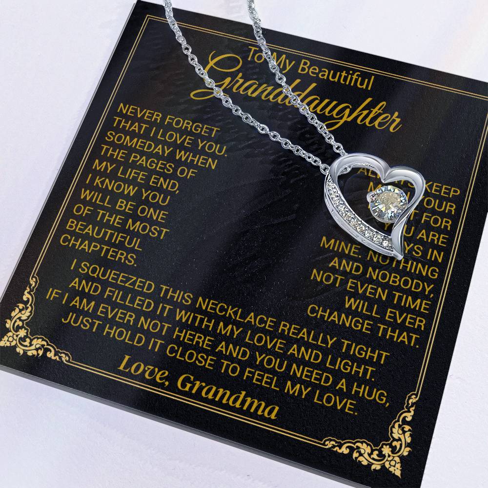 To My Granddaughter Necklace, Granddaughter Gift from Grandma, Christmas Gift