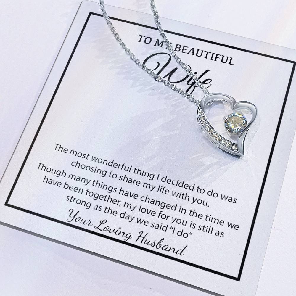 To My Wife Necklace, Christmas Gifts For Women, Anniversary Gift For Wife 4_12_White