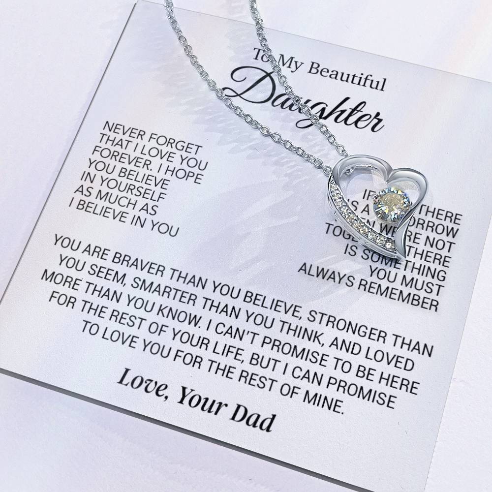To My Daughter Necklace, Daughter Birthday Gift, Christmas Gift for Daughter