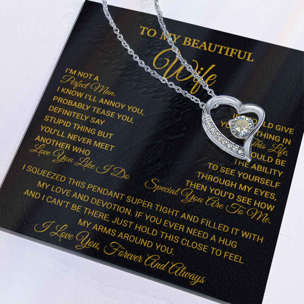 To My Wife Necklace, Christmas Gifts For Wife, Anniversary Cute Gift For Wife_26_8_Gold