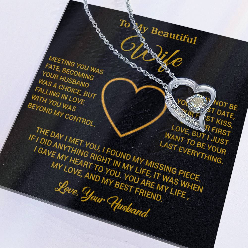 To My Wife Necklace, Gift For Wife, Anniversary Gift For Wife, Necklace For Wife 3_2_Gold