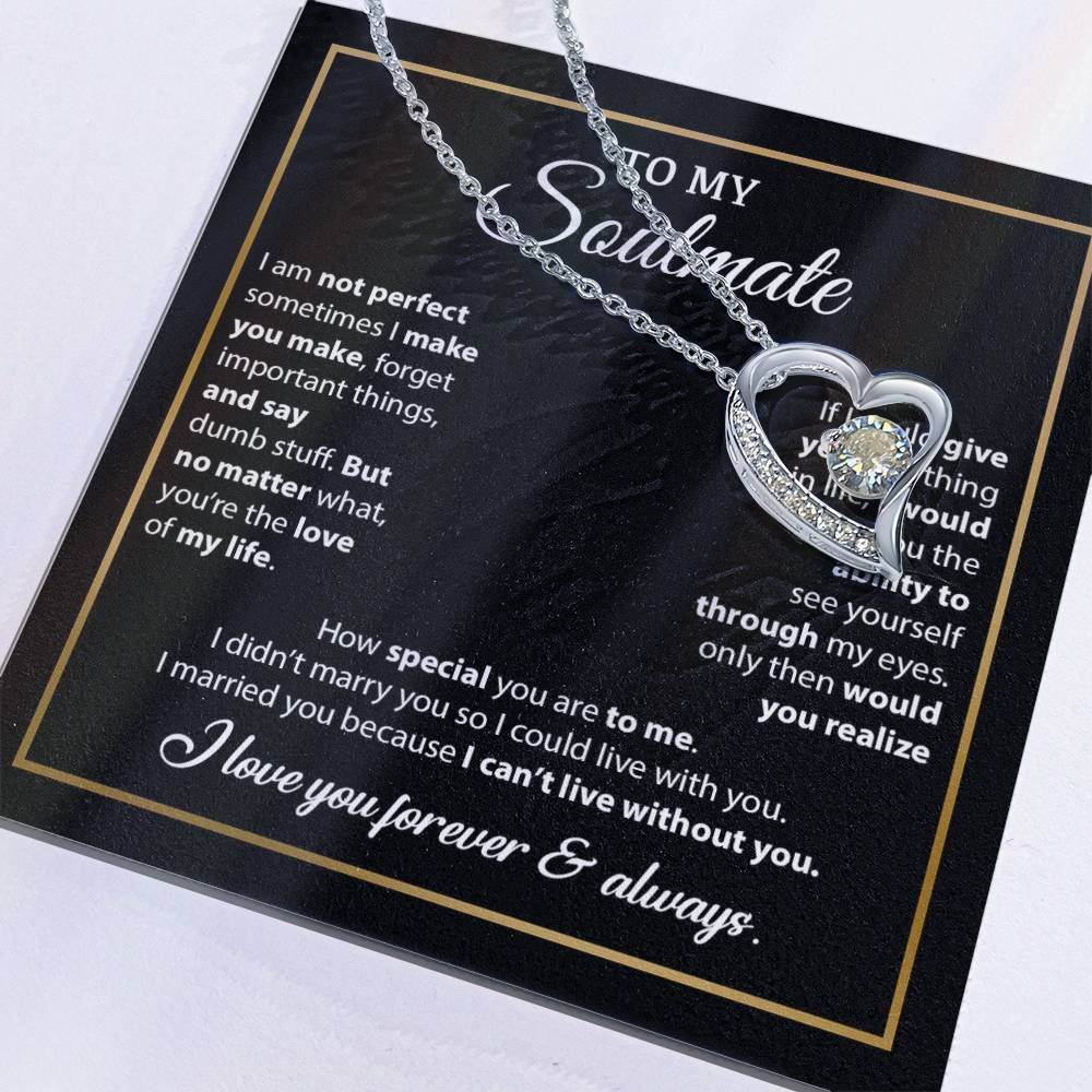 To My Soulmate Necklace, Gift For Wife From Husband, Valentines Gift For Wife 8_2_Black