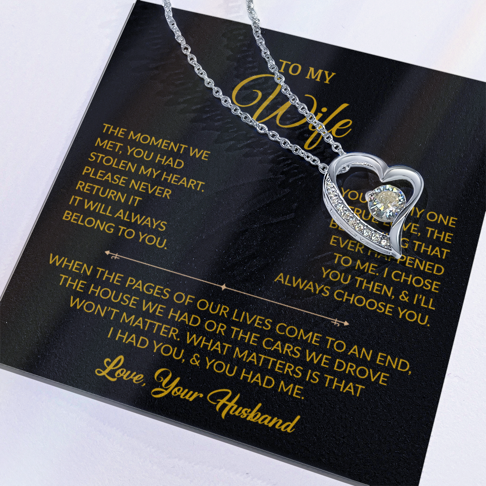 To My Wife Necklace, Gift For Wife, Anniversary Gift For Wife, Necklace For Wife