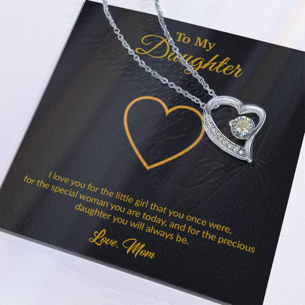 To My Daughter Necklace, Gift for Daughter from Mom, Mother Daughter Necklace 11_8_Gold