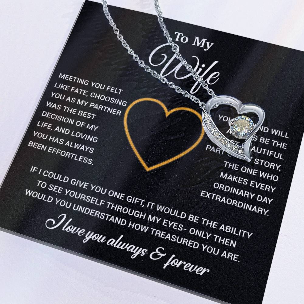 To My Wife Necklace, Christmas Gifts For Women, Anniversary Gift For Wife 1_1_Black