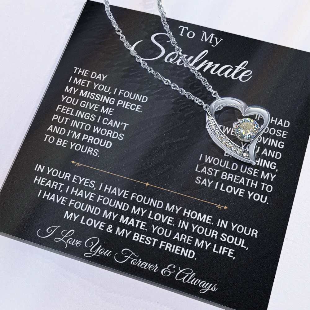 To My Soulmate Necklace, Valentines Day Gift, Gift For Wife, Anniversary Gift 29_2