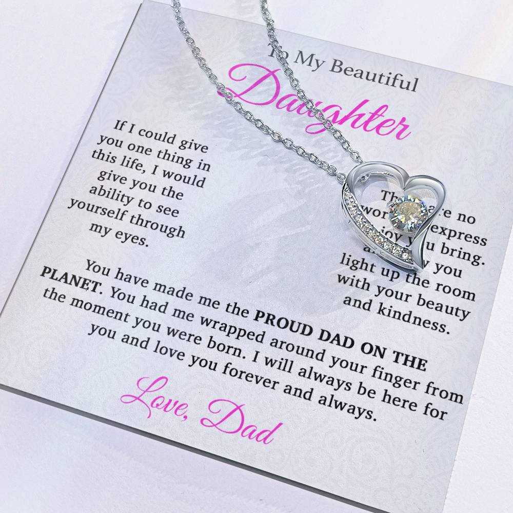 To My Daughter Necklace, Daughter Father Necklace, Daughter Gift From Dad333_Hong