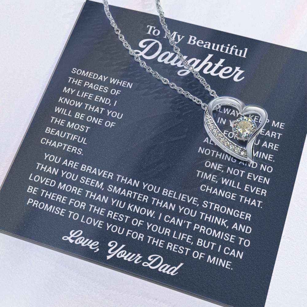 To My Daughter Necklace, Gift for Daughter from Dad, Father Daughter Necklace 9_12