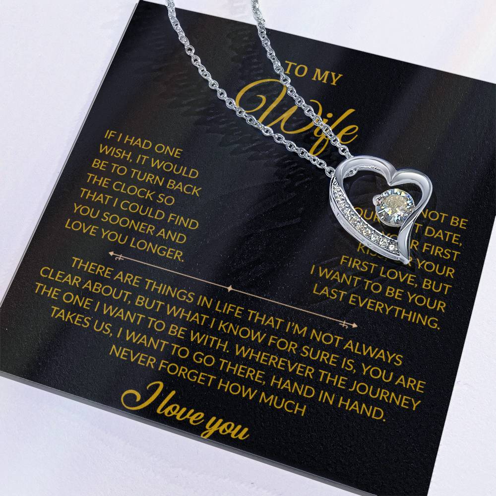 To My Wife Necklace, Gift For Wife, Anniversary Gift For Wife, Necklace For Wife 28_7_Gold