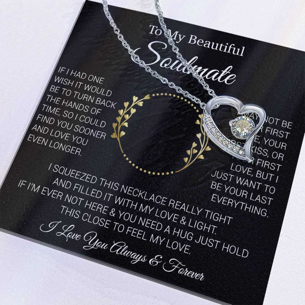 To My Soulmate Necklace, Gift For Soulmate, Anniversary Gift, Christmas Gift