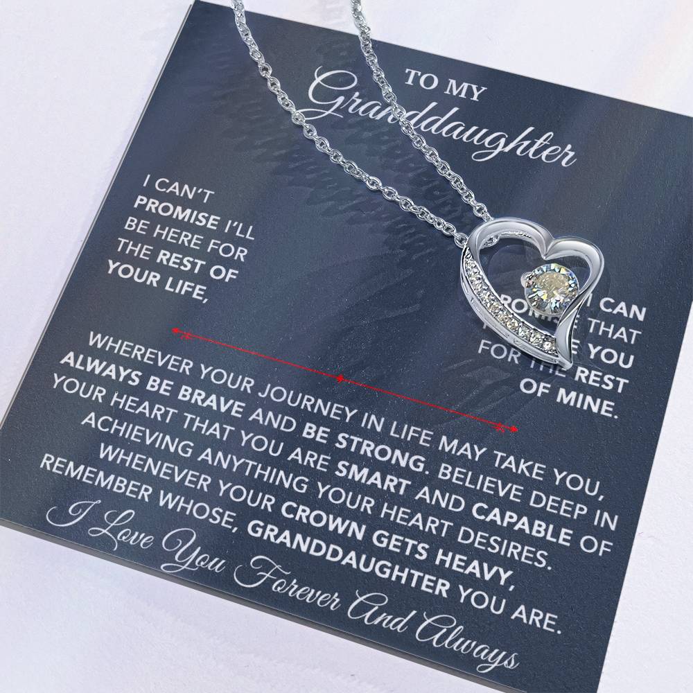 To My Granddaughter Necklace, Granddaughter Gift from Grandpa, Christmas Gift 28_9_Blue