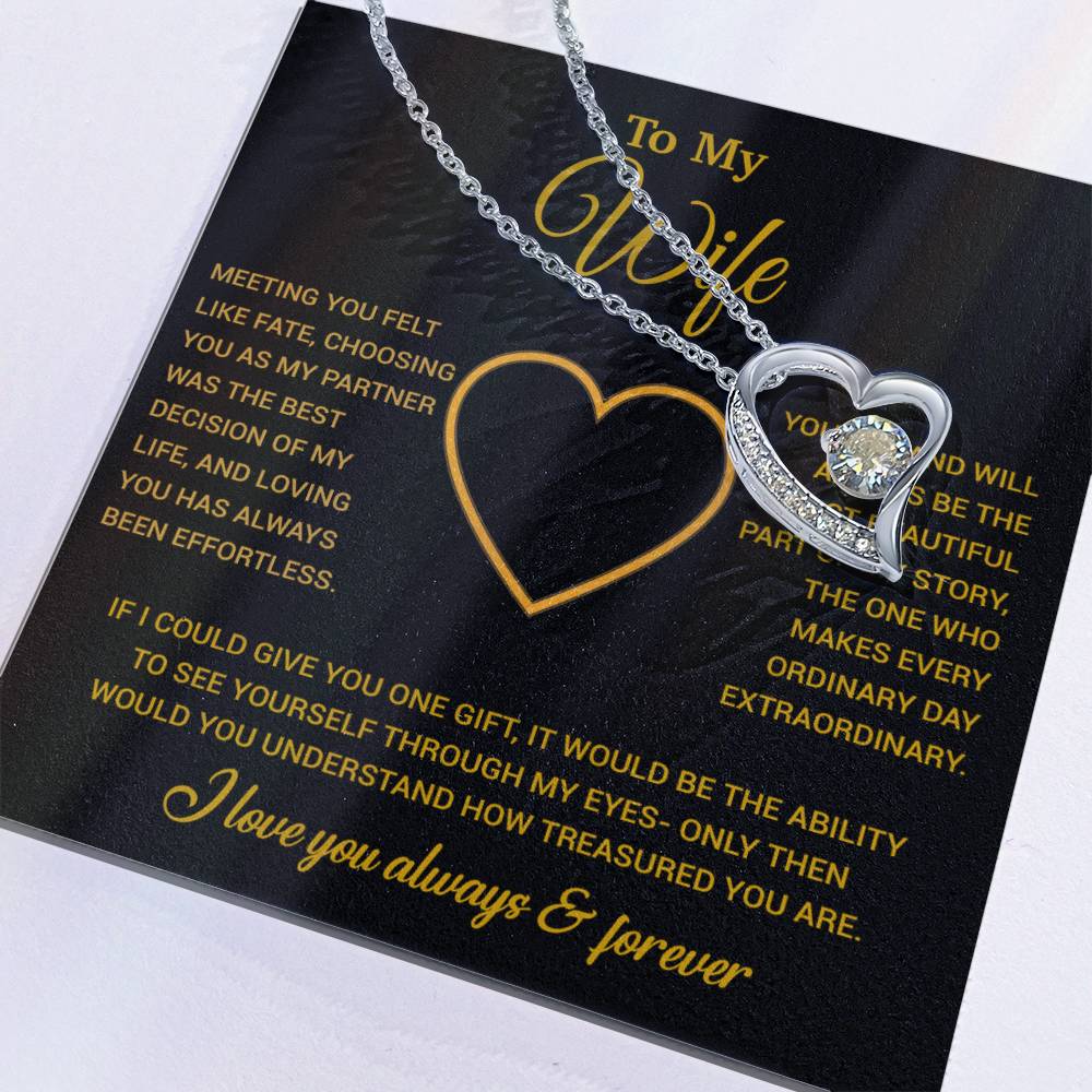 To My Wife Necklace, Christmas Gifts For Women, Anniversary Gift For Wife 1_1_Gold