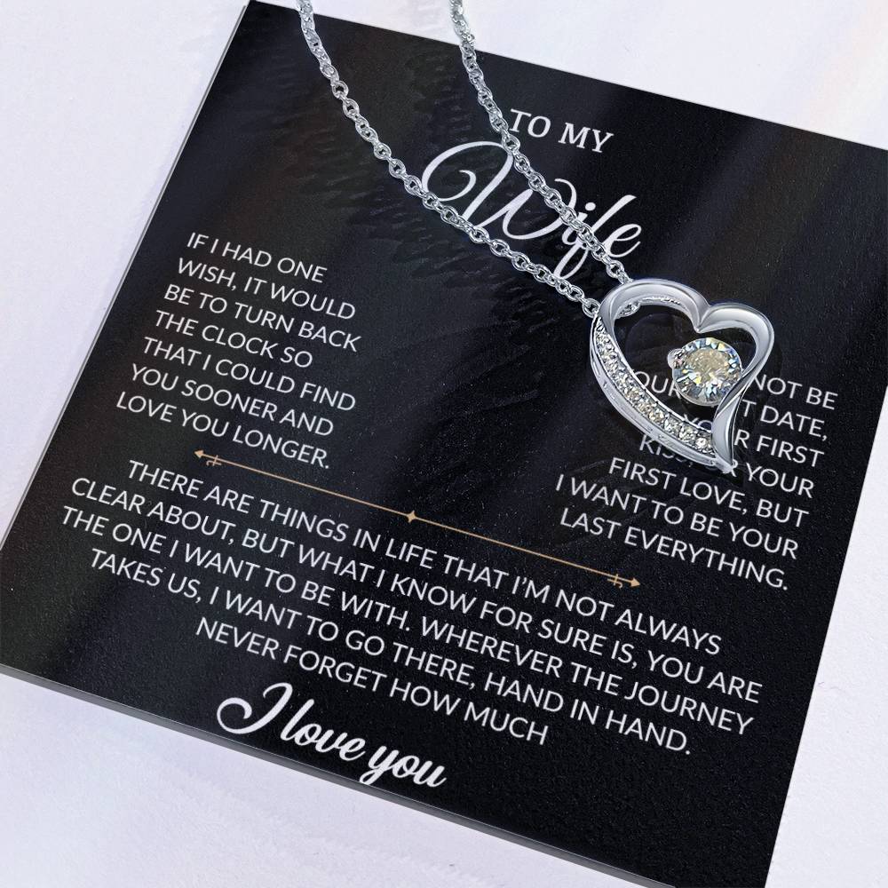 To My Wife Necklace, Gift For Wife, Anniversary Gift For Wife, Necklace For Wife 28_7_Black