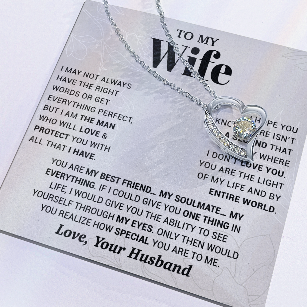To My Wife Necklace, Christmas Gifts For Women, Anniversary Gift For Wife 13_10_White