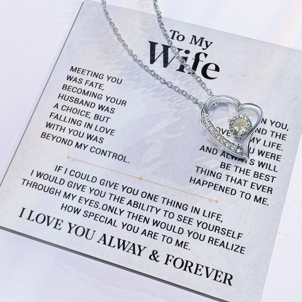 To My Wife Necklace, Gift For Wife, Anniversary Gift For Wife, Christmas Gift 20_11 White