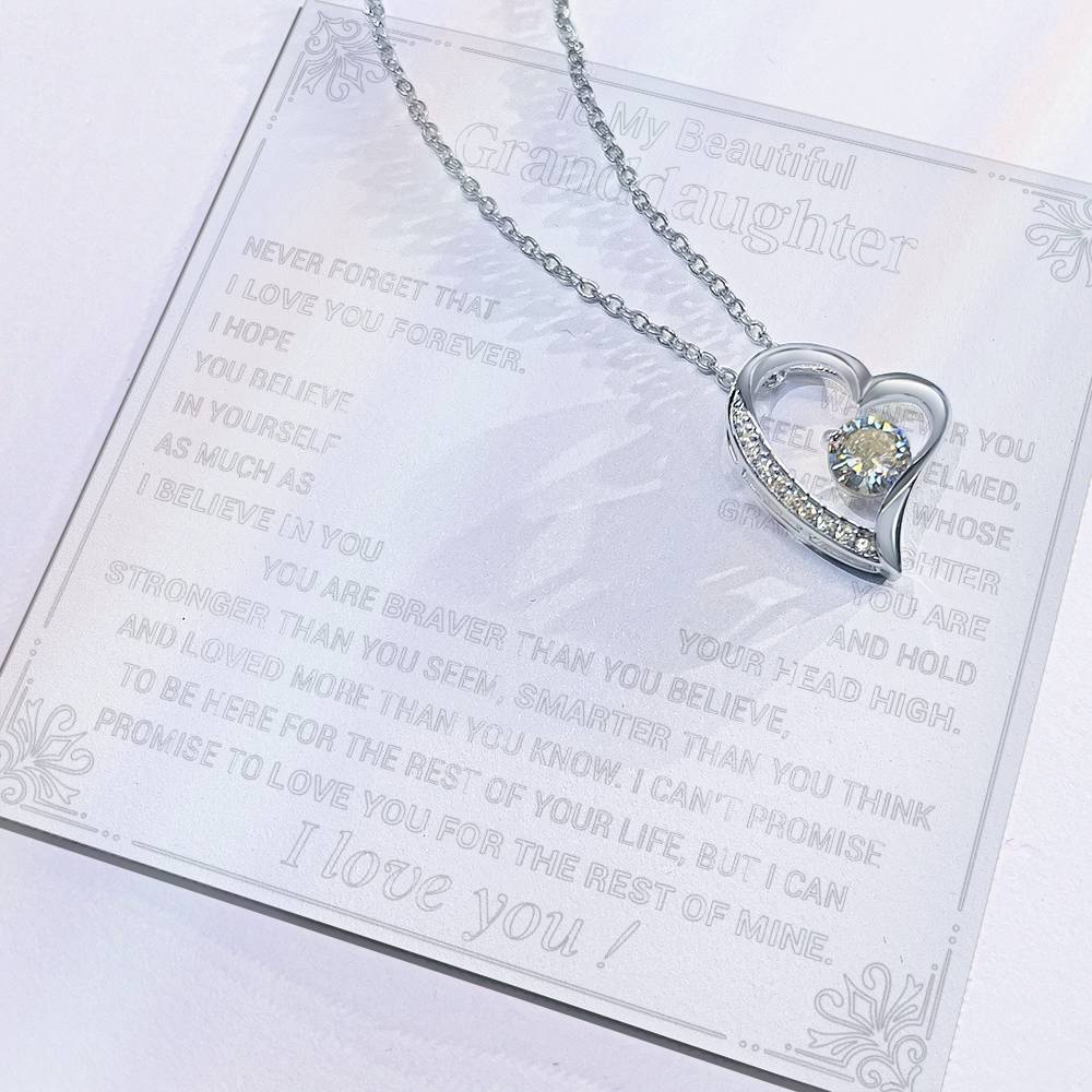 To My Granddaughter Necklace, Granddaughter Gifts From Grandpa Grandma