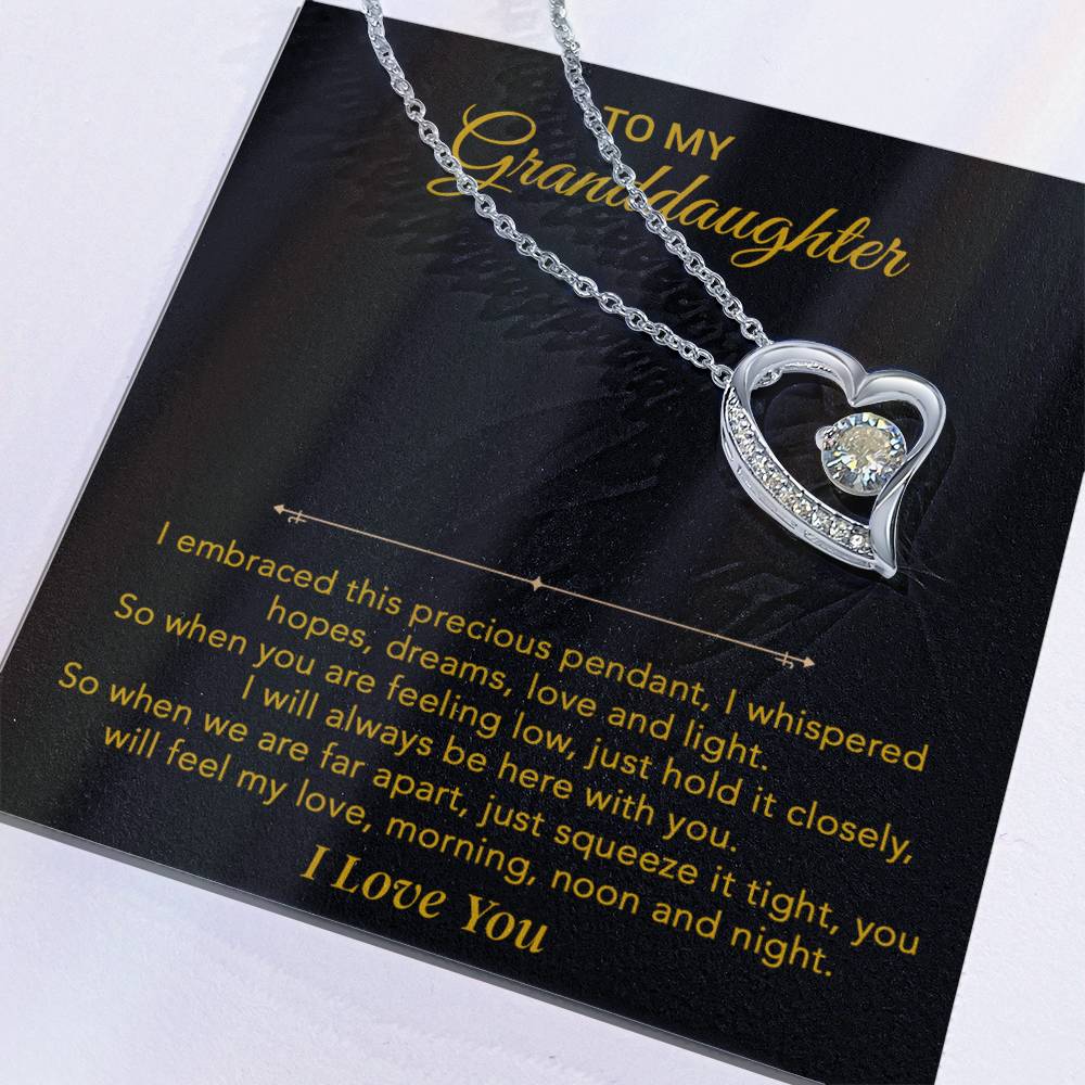 To My Granddaughter Necklace, Granddaughter Gift from Grandpa, Christmas Gift 30_5