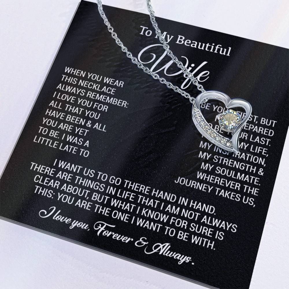 To My Wife Necklace, Gift For Wife, Anniversary Gift For Wife, Christmas Gift 4_10_Black