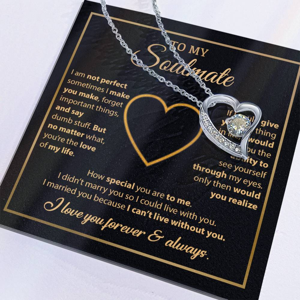 To My Soulmate Necklace, Gift For Wife From Husband, Valentines Gift For Wife 11_2_Gold