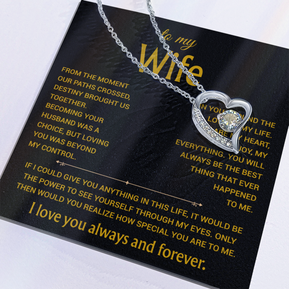 To My Wife Necklace, Christmas Gifts For Women, Anniversary Gift For Wife 6_1_Gold