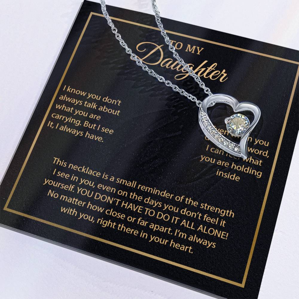To My Daughter Necklace, Gift for Daughter from Mom, Daughter Mother Necklace 24_3_Gold
