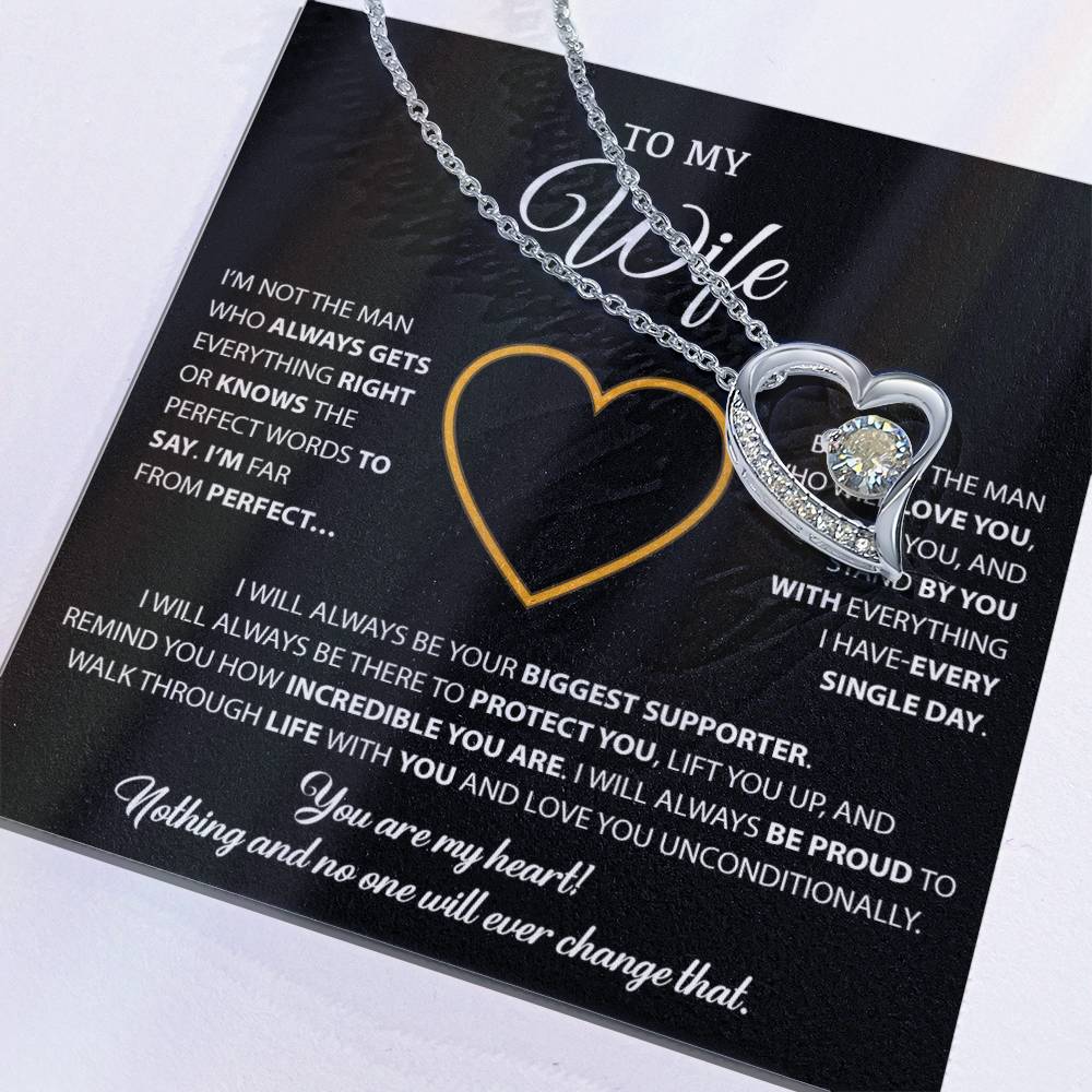 To My Wife Necklace, Gift For Wife, Anniversary Gift For Wife, Necklace For Wife 14_1_Black