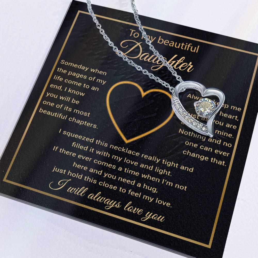 To My Daughter Necklace, Gift For Daughter From Dad, Daughter Father Necklace 28_11_Gold