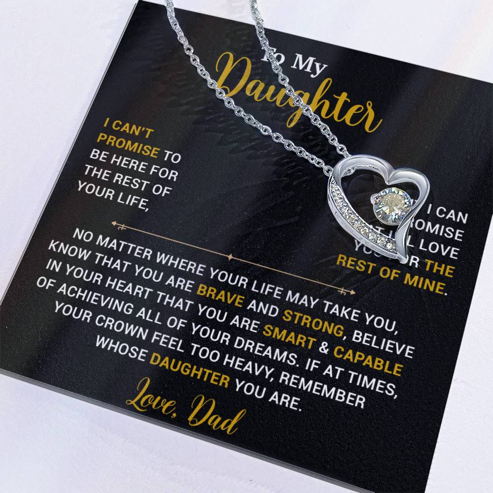 To My Daughter Necklace, Gift for Daughter from Dad, Father Daughter Necklace 17_4_Gold