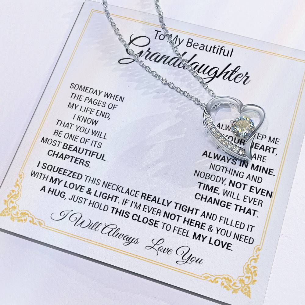 To My Granddaughter Necklace, Gift For Your Granddaughter, Christmas,Anniversary, Graduation