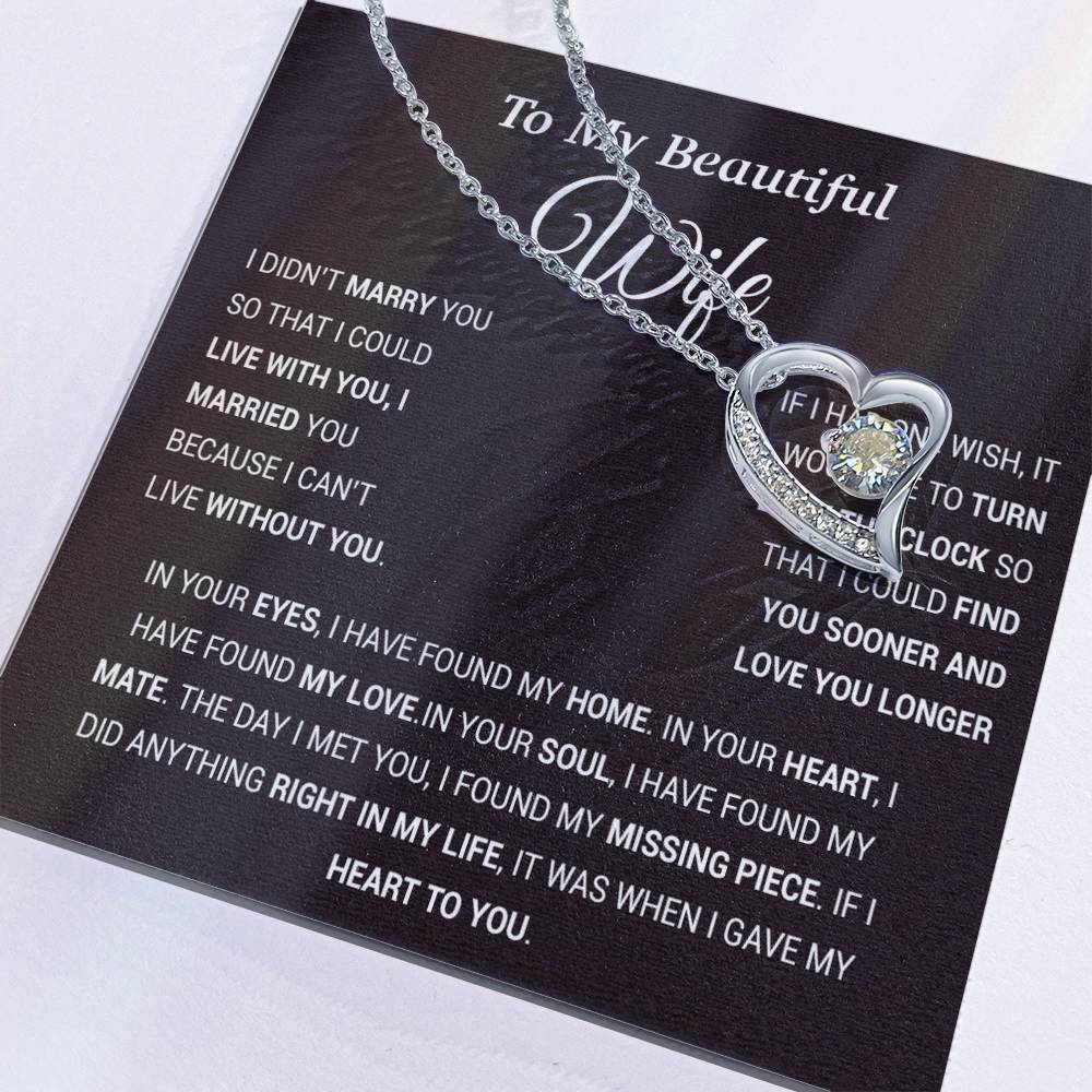 To My Wife Necklace, Gift For Wife, Anniversary Gift For Wife, Christmas Gift 28_11_Tim