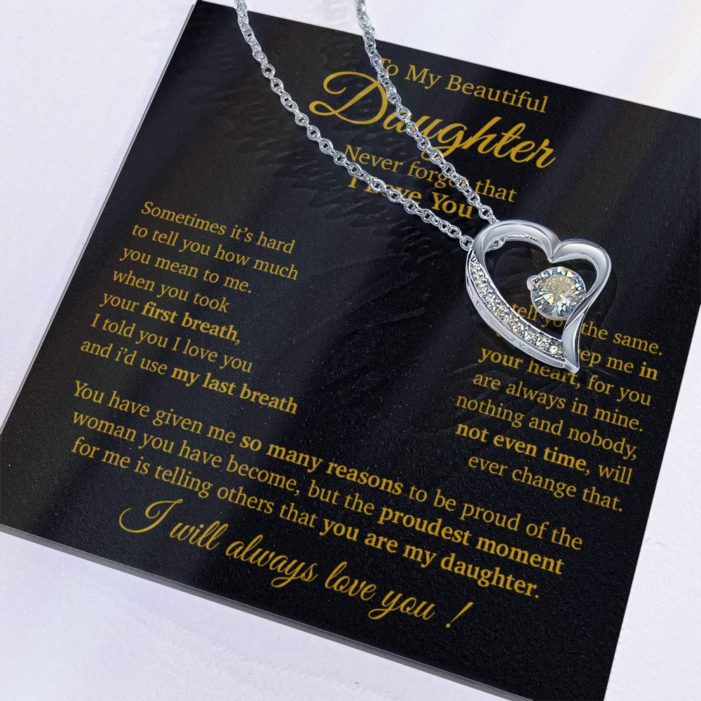 To My Daughter Necklace, Daughter Father Necklace, Daughter Gift From Dad, Mom 8_11