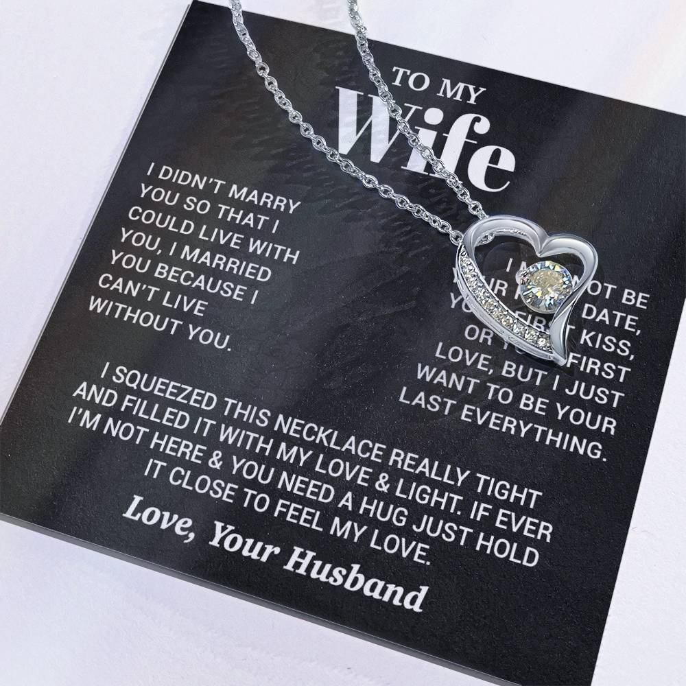 To My Wife Necklace, Christmas Gifts For Women, Anniversary Gift For Wife 27_9_Black