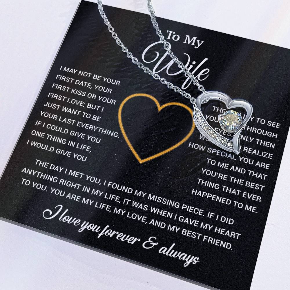To My Wife Necklace, Christmas Gifts For Women, Anniversary Gift For Wife 24_12_Black