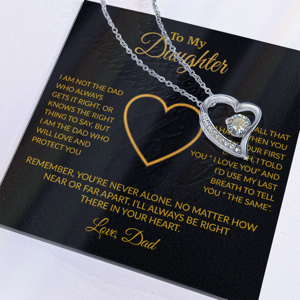 To My Daughter Necklace, Gift For Daughter From Dad, Daughter Father Necklace 14_1_Gold