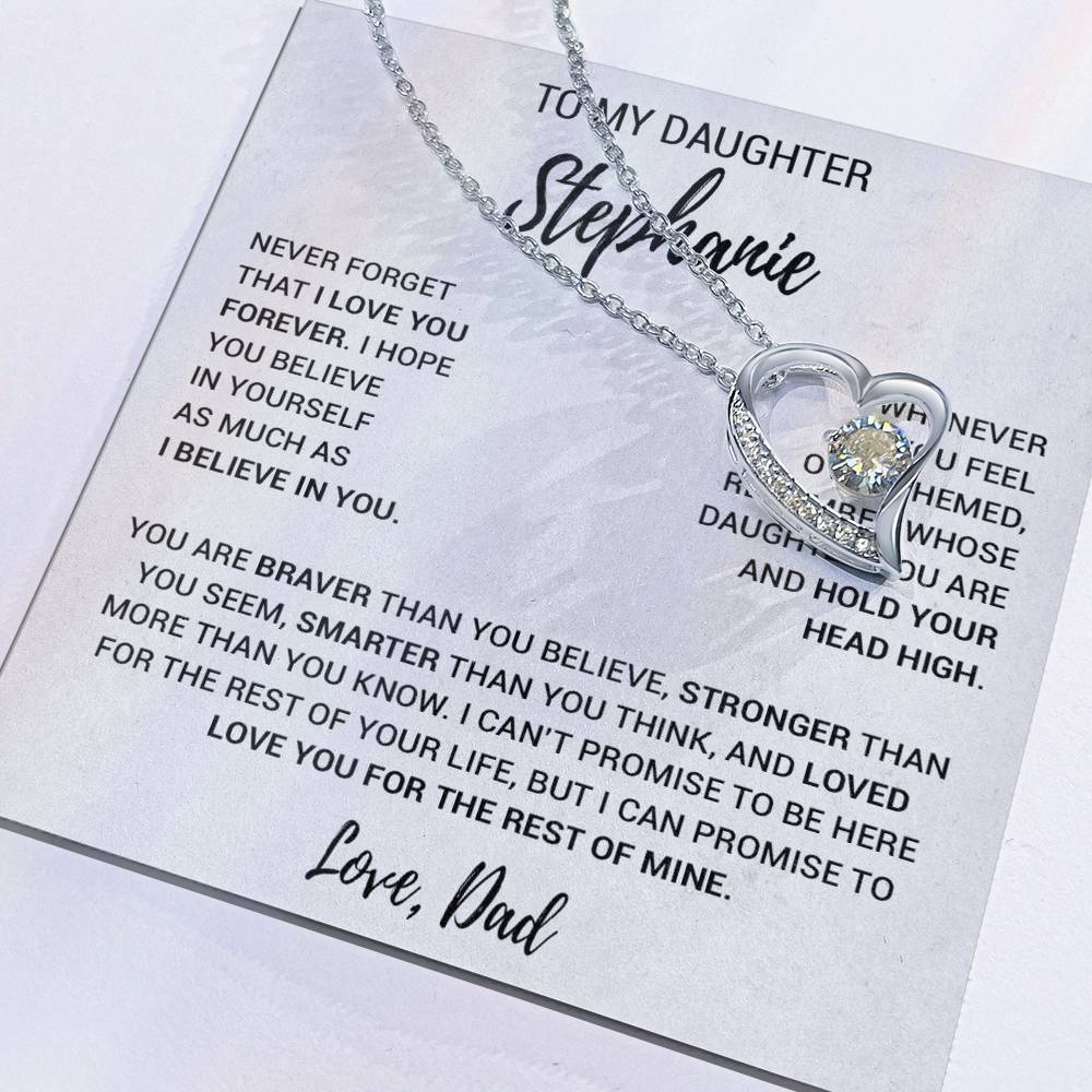 Custom To My Daughter Necklace from Dad, Father Daughter Necklace,  Gift From Dad
