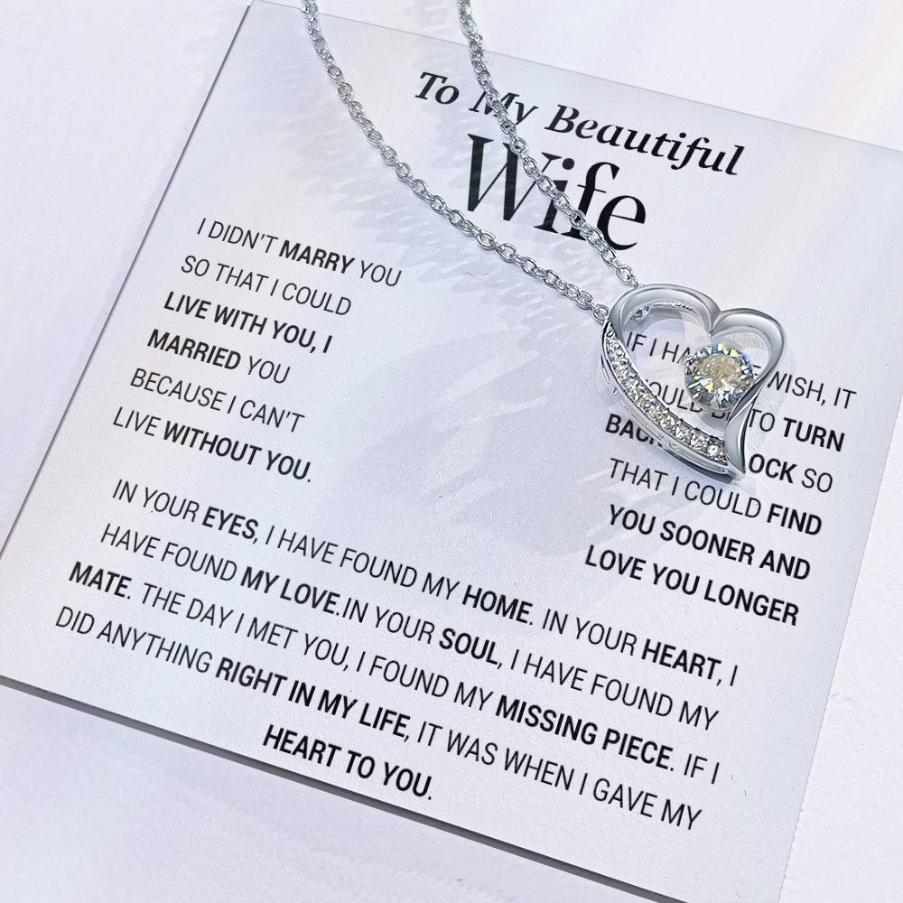 To My Wife Necklace, Gift For Wife, Anniversary Gift For Wife, Christmas Gift 27_11_Tim