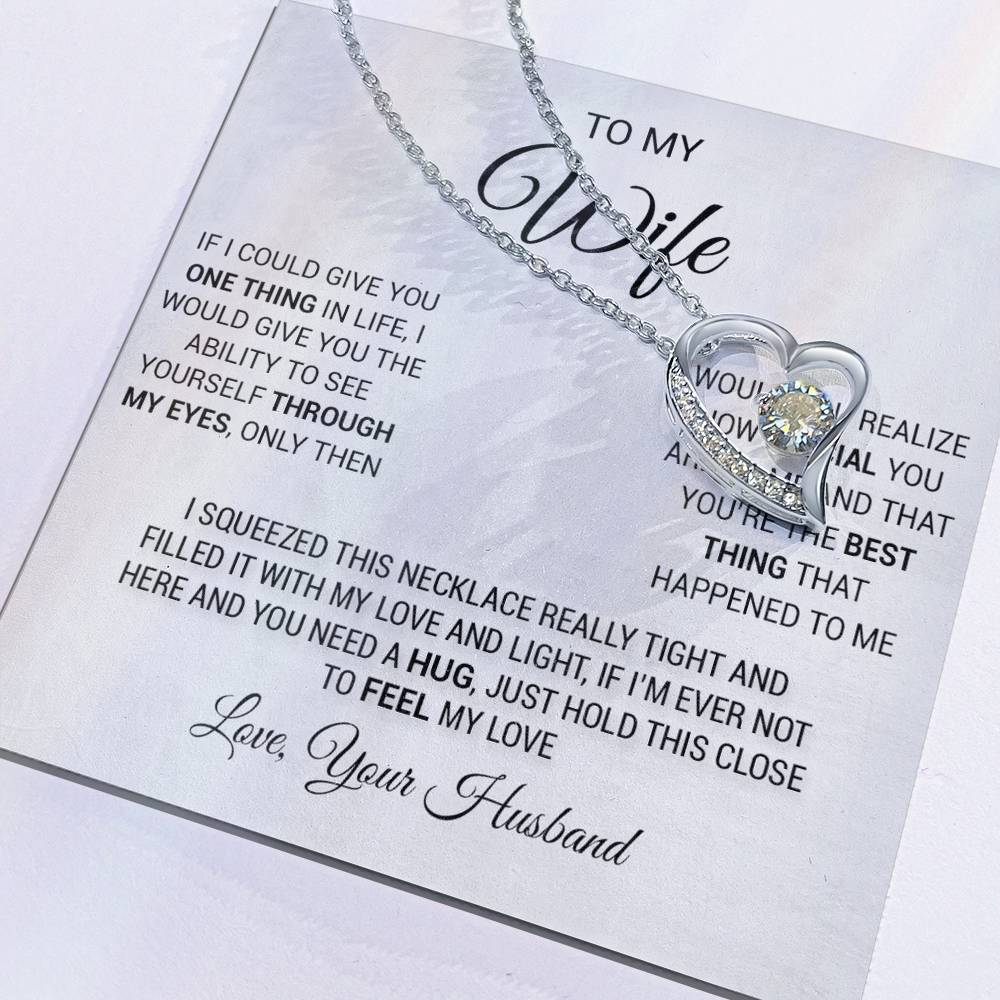 To My Wife Necklace, Gift For Wife, Anniversary Gift For Wife, Christmas Gift 1_5_White
