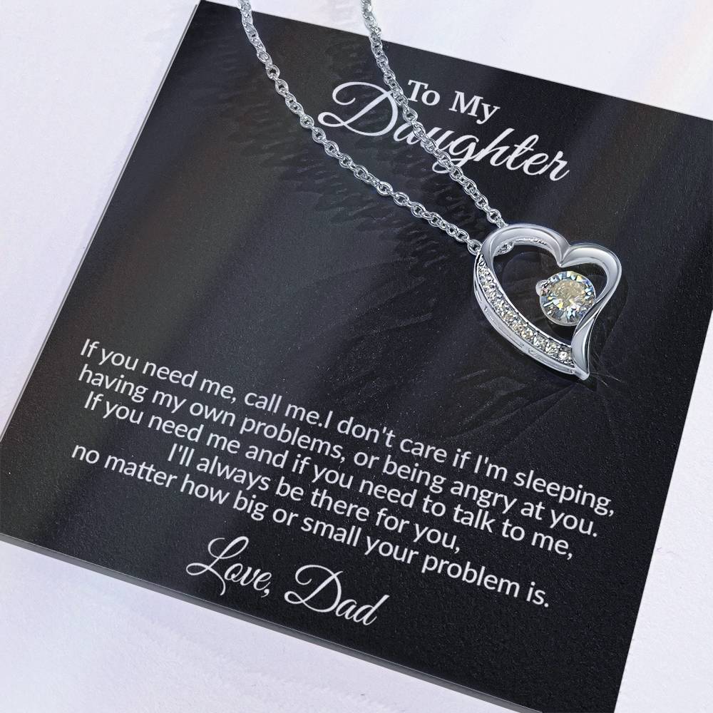 To My Daughter Necklace, Gift for Daughter from Dad, Father Daughter Necklace