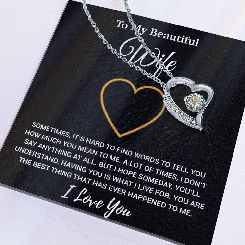 To My Wife Necklace, Christmas Gifts For Women, Anniversary Gift For Wife 21_11_Black