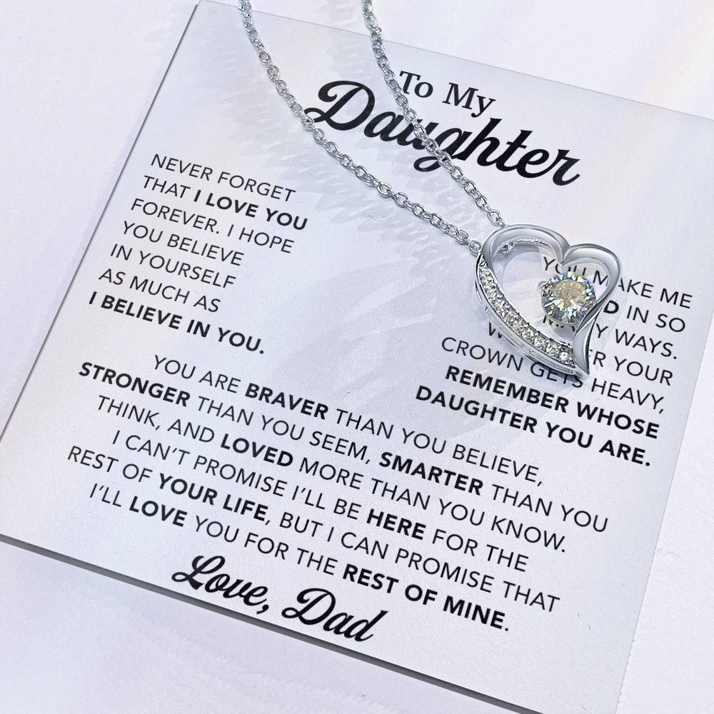 To My Daughter Necklace, Gift for Daughter from Dad, Father Daughter Necklace 29_10