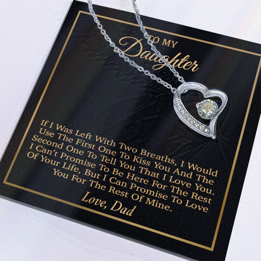 To My Daughter Necklace, Gift for Daughter from Dad, Father Daughter Necklace 31_3_Gold