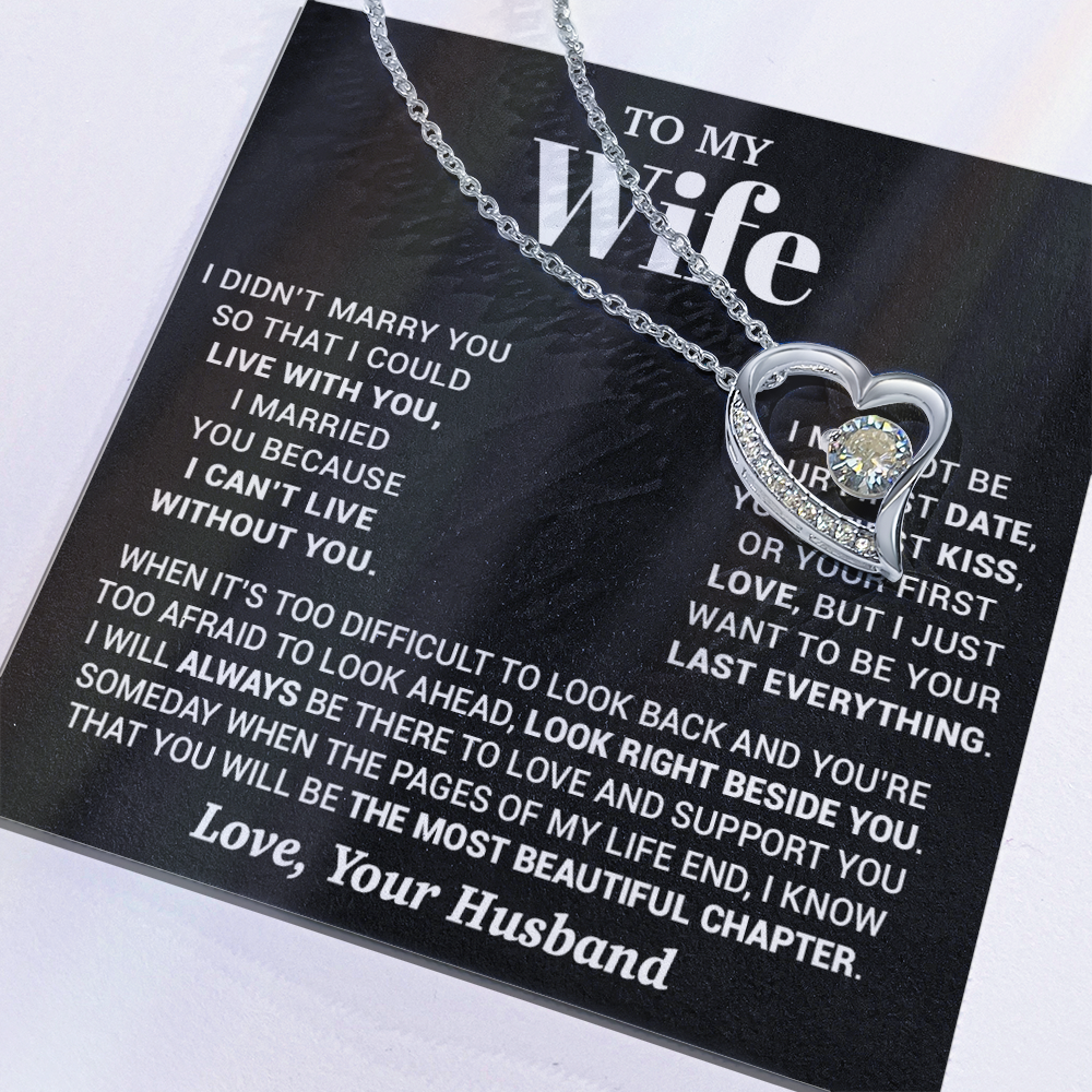 To My Wife Necklace, Christmas Gifts For Women, Anniversary Gift For Wife 28_9_Black