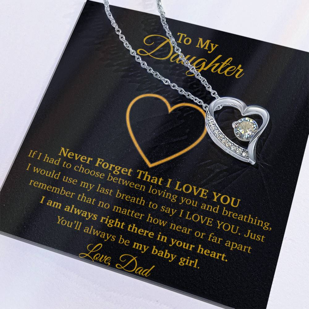 To My Daughter Necklace, Gift For Daughter From Dad, Daughter Father Necklace 8_1_Gold