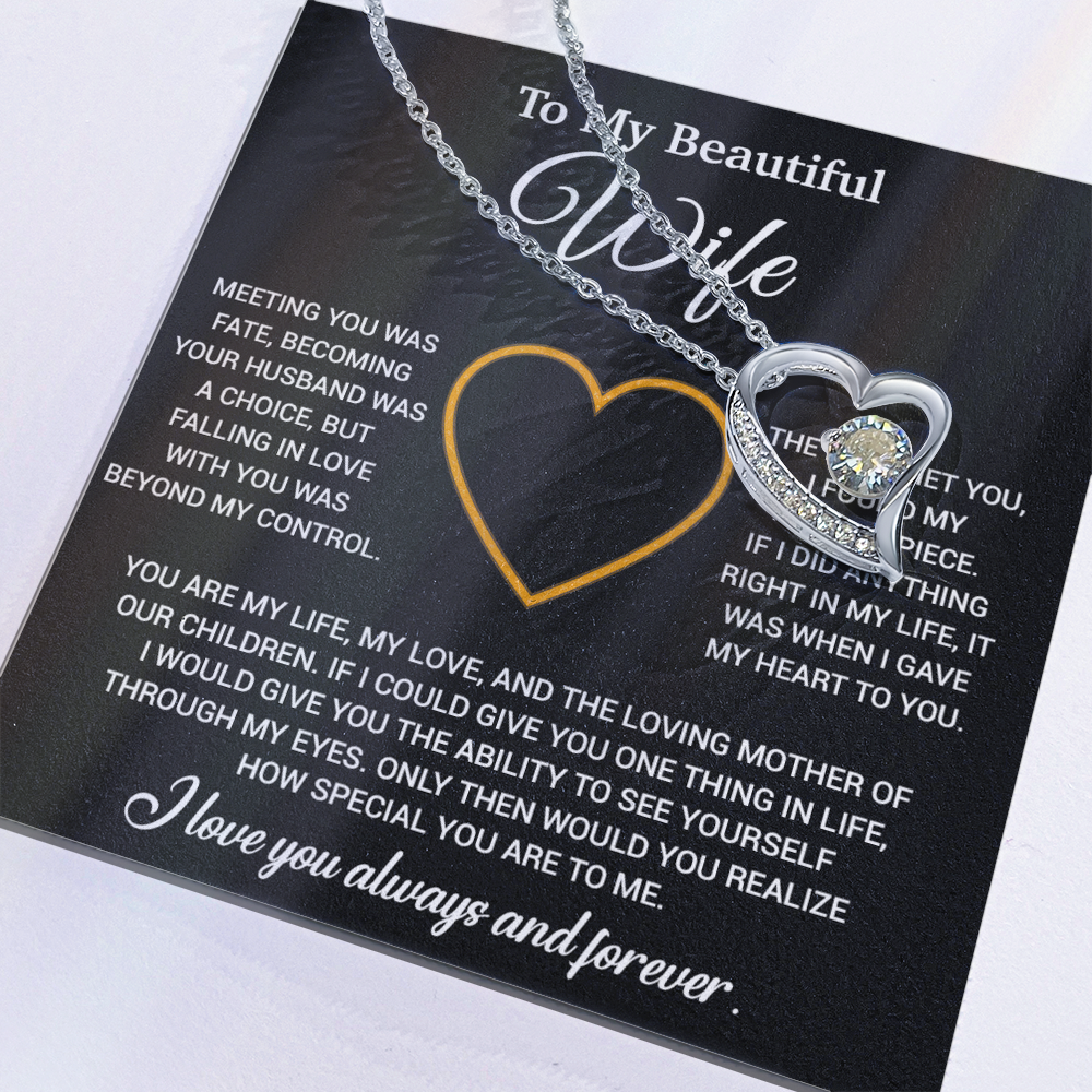 To My Wife Necklace, Christmas Gifts For Women, Anniversary Gift For Wife 10_12_Black