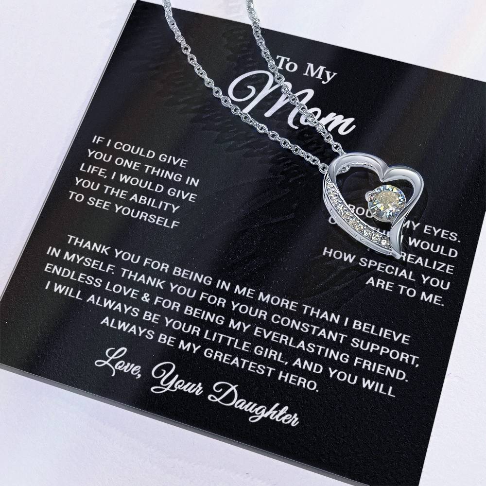 To My Mom Necklace, Sentimental Mother's Day Gift For Mom From Son 30_3_Black