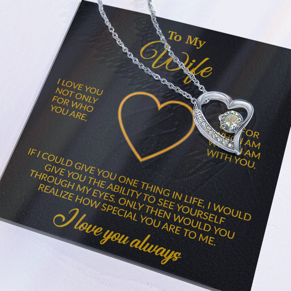 To My Wife Necklace, Gift For Wife, Anniversary Gift For Wife, Necklace For Wife 10_6_Gold